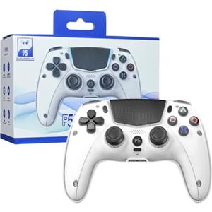 MTEZIZ Controller Wireless per PS-5/PC/MAC/iOS/Android/Steam Deck, Joystick con Doppia Vibrazione/Connessione Cuffie
