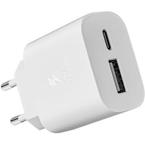Sanronang Caricatore USB C, 2-Porte USB-C&USB-A Alimentatore USBC da 25W per Apple iPhone 16/16e/16 Pro/16 Pro Max/16 Plus/15/14/13/12/11/SE/XS/Max/X/iPad, Samsung, Caricabatterie Rapido Alimentatore Presa
