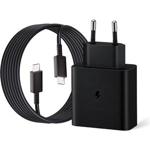 Mijun 45W USB C Caricabatterie a Ricarica Super Veloce per Samsung Galaxy S25 S24 S23 S22 S21 S20 Ultra/Plus/FE, Tab S10+ S9 S8 S7 FE, Note10+, Alimentatore USB C Spina con 2M 5A Cavo Tipo C Caricatore