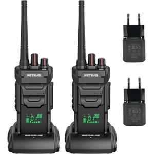 Retevis RT648H Walkie Talkie senza Licenza, IP67 Wolky Toki 3 Protezioni, Display Integrato, Ricarica USB, 1500 mAh, Radio Bidirezionale a Lungo Raggio per Logistica, Magazzini (Confezione da 2)