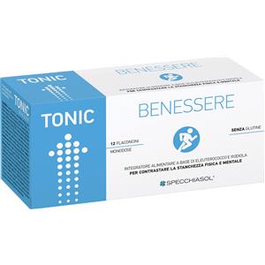 Specchiasol Tonic Benessere - Integratore Alimentare in 12 Flaconcini Monodose da 10 ml con Eleuterococco, Maca, Matè e Rodiola