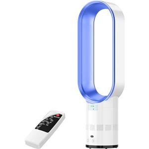 Sulobom Ventilatore senza rotore con telecomando, ventilatore a torre 2 in 1, molto silenzioso e purificatore d'aria con HEPA, 8 velocità, oscillazione a 90°, timer, refrigeratore d'aria, climatizzatore