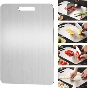Pavlleen Tagliere in acciaio inox,Tagliere in Titanio per Cucina (39*28cm)