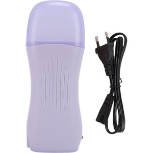 BRRNOO Macchina per Cera a Rullo Riscaldatore Depilatorio 40W Riscaldamento Uniforme Scaldacera per Depilazione per Uso Domestico Professionale Materiale ABS Capacità Rullo Cera 100g (PURPLE)