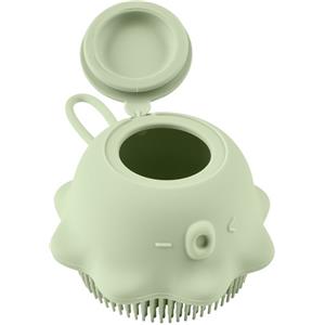 CHICCO Spazzola Corpo con Dispenser Verde - Design 2-in-1, Massaggio Delicato con Setole in Silicone