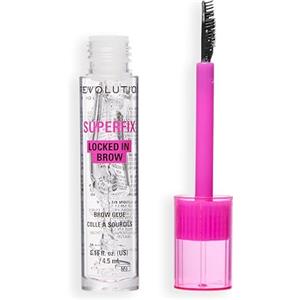 Revolution Beauty London Revolution Superfix 16h Locked In Brow Glue, Gel Trasparente Sopracciglia Effetto Liftato, Tenuta Flessibile con Caffeina & Peptidi, 4.5ml