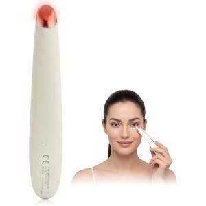 TOUCHBeauty Massaggiatore Occhi Elettrico, Massaggiatore Contorno Occhi con Calore 40°C e Vibrazione 9500rpm per Borse, Occhiaie e Rughe, Design Penna Portatile Touch, per Donna