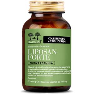 Salugea Liposan Forte - Integratore Alimentare per il Controllo del Colesterolo e Trigliceridi - 60 Capsule