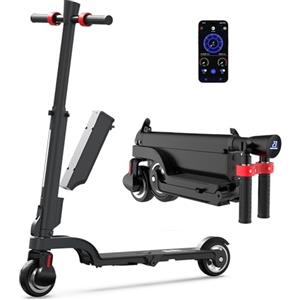 HX X6 Monopattino Elettrico Adulto 4 Pieghe da Zaino — Il "Laptop" degli monopattini elettrici Urbani, Motore 350W e Batteria Rimovibile, Autonomia 25km, Doppi Freni