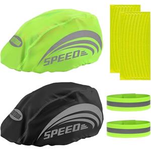 Erzekrim Copri per Casco Bici Impermeabile Copertura Antipioggia per Casco 2 Pezzi Riflettente Copertura Casco da Bicicletta, Pieghevole Copricasco Ciclismo Impermeabile, per Casco da Bicicletta