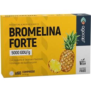 Agocap Bromelina 5000 GDU/g con Tarassaco - Integratore Alimentare con Bromelina da Ananas ad Alta Titolazione - 60 Compresse - Made in Italy - Agocap