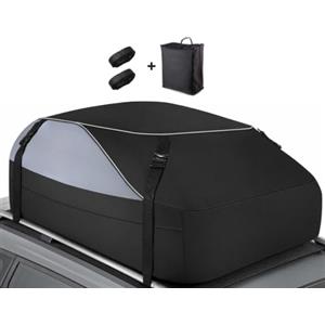 Sailnovo Borsa da tetto per box da tetto 15 cubico/430 l, impermeabile, 1000D, morbida borsa portabagagli con 4 ganci per porta, 6 cinghie rinforzate, per auto con/senza barre portatutto/portapacchi