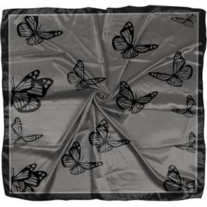 Deokke Foulard Donna Seta,Sciarpa Quadrata,Seta Sciarpa per Capelli Donna (V17-Farfalla)