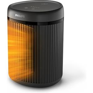 Philips Serie 2000 Termoventilatore ad alta efficienza energetica 1500W, fino al 25% di risparmio energetico, silenzioso 24 db(A), 5 modalità, 5 funzioni di sicurezza, grigio scuro (CX2120/01)
