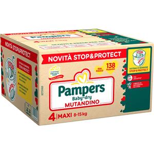 Pampers Mutandino Baby Dry Maxi - 138 Pannolini per Bambini (8-15 kg) con Fascia Elastico Avvolgente