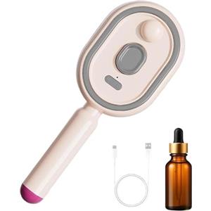 Genérico Spazzola lisciante a vapore per capelli - Pettine a vapore anti- ricaricabile con misurino | Spazzola lisciante elettrica portatile per capelli corti, ricci e spessi