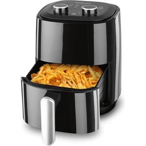 GOURMETmaxx Friggitrice ad aria calda da 3,1 l, con timer da 60 minuti e 6 funzioni, con scongelamento e riscaldamento, a risparmio energetico e inodore, quasi senza olio, 1350 W