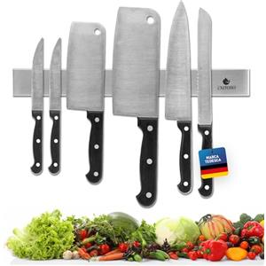 Exitoso Coltello a Striscia Magnetica in Acciaio Inox Autoadesivo - Incollaggio e Foratura Con Nastro Adesivo 3M - Portacoltello Magnetico Striscia per Coltello