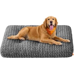 Feandrea Cuccia per Cani, Letto Cuscino per Cani di Grossa Taglia, XXL, Morbido Tappetino di Peluche, 122 x 74 cm, Imbottitura Soffice, Lavabile, Antiscivolo, Grigio Ardesia PGW294GN01