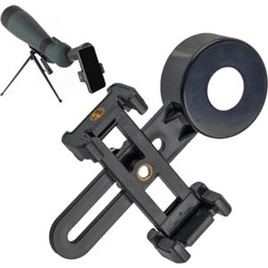 Generic Adattatore telefonico universale per binocolo, supporto adattatore per digiscoping per smartphone, supporto per telefono girevole regolabile per cannocchiale telescopio monoculare