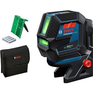 Bosch Professional Livella Laser GCL 2-50 G,laser verde, da interno, supporto RM 10, raggio d'azione visibile fino a 15 m, 4x batterie AA, confezione in cartone
