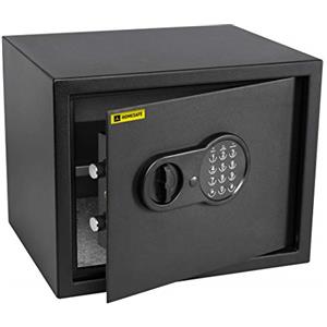 HomeSafe HV30E Cassaforte Piccola con Codice, 30x38x30cm (HxLxP), Cassaforte da Armadio Digitale con Combinazione Elettronica, Cassetta di Sicurezza per Soldi e Gioielli, Ideale per Uffici