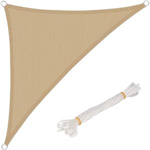 WOLTU Vela Ombreggiante 2.5x2.5x3.5m in HDPE 180 g/m² Traspirante Tenda a Vela Parasole Triangolare Protezione Solare Respirante Anti UV Giardino Esterni Sabbia