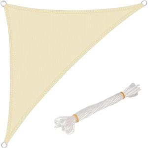 WOLTU Vela ombreggiante 2.5x2.5x3.5m in HDPE 180 g/m² Traspirante Tenda a Vela Parasole Triangolare Protezione Solare Respirante Anti UV Giardino Esterni Beige