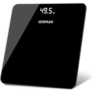 G3 Ferrari G30058 "Zenit" Bilancia Pesapersona Digitale, 50 g / 180 kg, Vetro, Nero