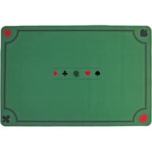 MGM GAMES - Tappetino da gioco - Gioco di carte - 140352 - Verde - Antiscivolo - Da 2 a 6 giocatori - Carte da gioco - Giochi da tavolo - Confortevole - Belote - Poker - Tarocchi - Contrée - 60 x 40cm
