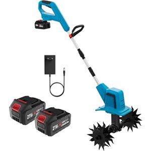 IERAKOR Motozappa a Batteria 500W Brushless, Motocultore Elettrico Senza Fili con 2x 4.0Ah, 4 Frese in Acciaio (Largh. 20cm/Prof. 15cm), 300RPM, Impugnatura Regolabile, per Orto, Giardino e Dissodare