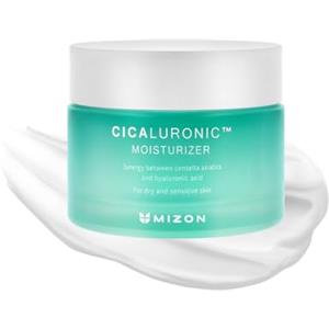 MIZON [Mizon] Crema idratante ricca di Centella Asiatica e Acido Ialuronico (50 ml) Rigenerazione cutanea, Cura delle rughe, Finish non unto, Formula vegana (Cicaluronic Moisturizer)