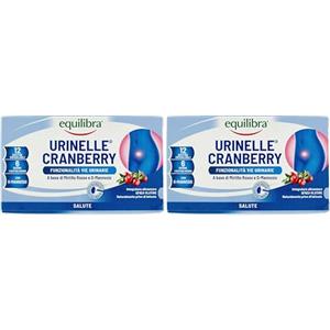 equilibra Integratori Alimentari, Urinelle Cranberry, Integratore Per La Funzionalità Delle Vie Urinarie, Drenante, Con Mirtillo Rosso, Con D-Mannosio, Senza Glutine, 12 Bustine Orosolubili