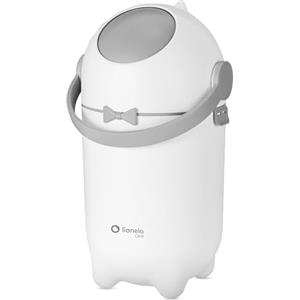 lionelo PUREBIN Mangiapannolini Universale che non lascia uscire gli odori, per sacchetti universali senza ricariche costose, bidone pannolini per neonati, uso con una mano, 10 l (Bianco)