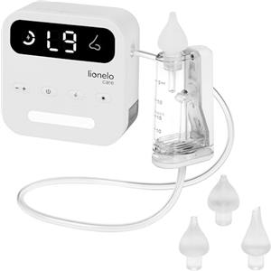 LIONELO Aspiratore Nasale Elettrico per Bambini senza Fili BabyAir Flow, 9 livelli di Aspirazione, 3 Becucci, Luce Notturna, Ricaricabile, Alta Potenza, Ricarica USB-C