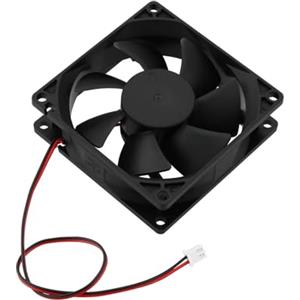 Be In Your Mind 1pc 80mm x 80mm x 25mm Ventola di Raffreddamento Senza Spazzole DC 24V 0.15A Ventola con Doppio Cuscinetto A Sfere Ventola di Raffreddamento A 2 Pin in Plastica 8025 7 Pale Nero