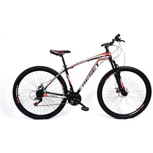 Generico Bicicletta Mountain Bike MTB Ragazzo 29 21V in Acciaio Nero e Rosso