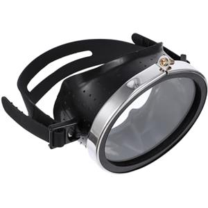 KHBUAB Occhialini da Immersione in Vetro e Silicone Nero, Antiappannamento e Anti-perdita, Comodi da Indossare per Snorkeling e Nuoto