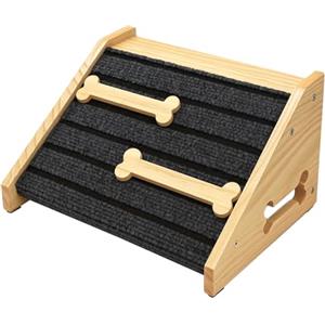 SEHAUSEU Scala per cani di piccola taglia, 25 cm, per cani di piccola taglia, divano, scale per animali domestici, in legno, rampa per arrampicata per cani e gatti, rampa per letto e divano
