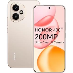 HONOR 400 5G Smartphone, 8GB 256GB, Fotocamera AI Ultra Nitida da 200MP, 6,55" AMOLED Display 120Hz, Snapdragon 7 Gen 3, 5170mAh, IP65, Dual SIM, NFC, Android 15, Senza caricatore, Oro