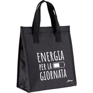 Baroni Home Borsa Porta Pranzo Termica 6L, Lunch Bag Isolante Caldo/Freddo, Tessuto Idrorepellente,12x22x26 cm, Con Manici e Chiusura a Strappo, Ufficio, Scuola e Picnic, Energia per la Giornata