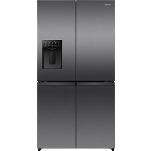Hisense: Frigocongelatore side by side cross door a libera installazione RQ5P640SYKD finitura inox nero da 91 cm