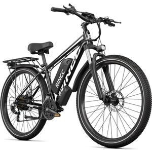RINCC RN50 Bicicletta Elettrica per Adulti 29 Pollici, Bici Elettrica MTB con Batteria 48V 15Ah, 21 Velocità, Autonomia 50-110 km, Telaio in Alluminio (Nero) (Nero)