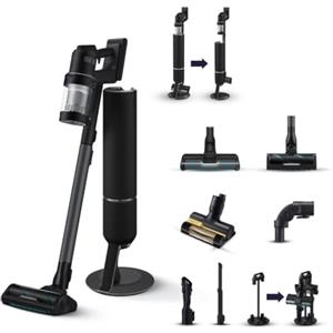 Samsung Scopa Elettrica Ricaricabile VS90F40DEK/WA BESPOKE Jet Ultra complete extra, Aspirapolvere Senza Filo, Clean Station, Potenza 400W, Fino a 160 Min di Autonomia, Satin Black