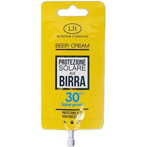 LR Wonder Company Beer Cream SPF30 - Crema Solare alla Birra 15 ml, Protezione Media e Stimolazione Abbronzatura
