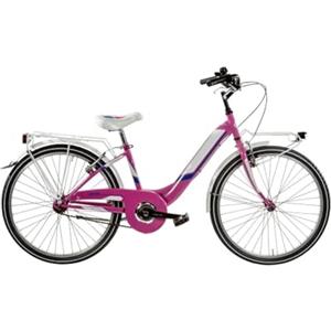 Cicli Puzone BICI DA BAMBINA LINEA VENERE BIMBA MISURA 24 SENZA CAMBIO 1V BICICLETTA DA RAGAZZA VEN24SC CITY BIKE COMPLETA DI ACCESSORI
