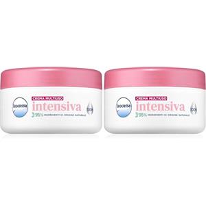 Leocrema, Crema Corpo, Viso e Mani Intensiva, Multiuso con Glicerina, Urea e Collagene, Adatta a Pelli Molto Secche o Mature, 100 ore di Idratazione Intensa, 200ml (Confezione da 2)