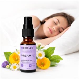 Circles Melatonina Spray Naturale 20 ml - Addormentati Più Velocemente, Sonno Profondo e Continuo | Melissa, Tiglio, Escolzia | Jet Lag e Stress | Vegan