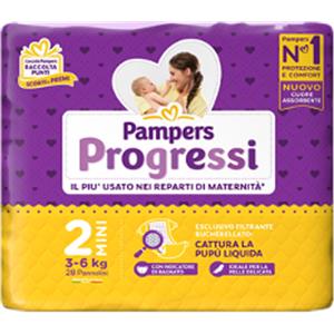 Pampers Progressi 2 Mini Pannolini 3-6kg 28 Pezzi