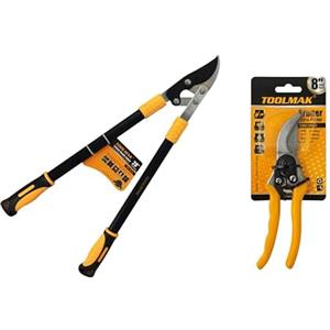 TOOLMAK Forbici Tagliarami 28" (700mm), Cesoia Potatura con Lama in Acciaio Temperato, Manici Tubolari Antiscivolo, Cesoie da Giardino per Rami Spessi e Potatura Alberi